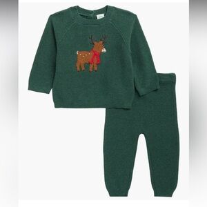 Little Me Sweater 2 piece with Reindeer Design Size 6 Months‎